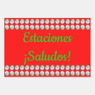 Estaciones ¡Saludos! Papel Tres Pack Geschenkpapier Set