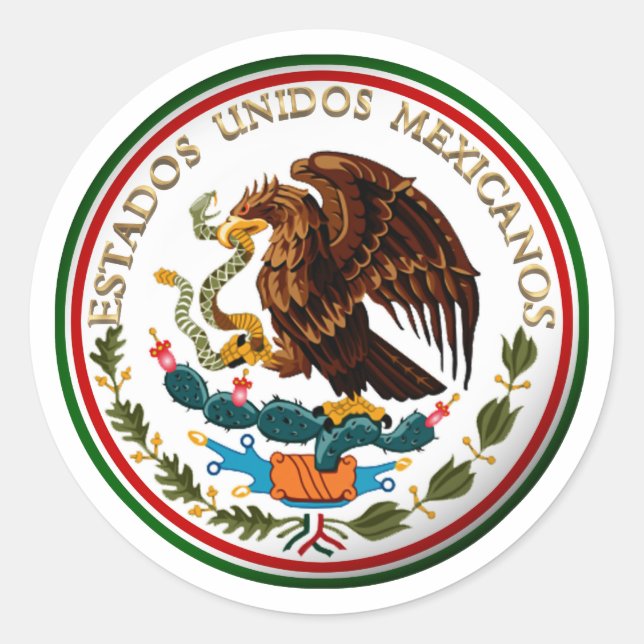 Estados Unidos Mexicanos Runder Aufkleber (Vorderseite)