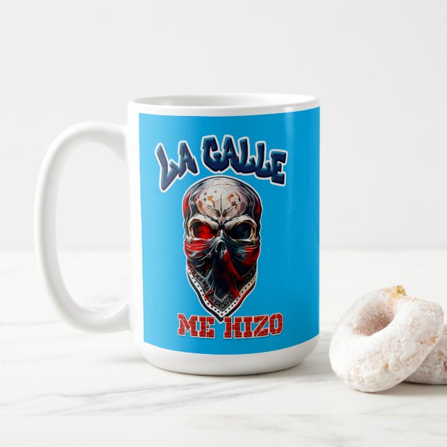 Estampa Hip Hop - La Calle Me Hizo - Caneca Kaffeetasse (Mit Donut)