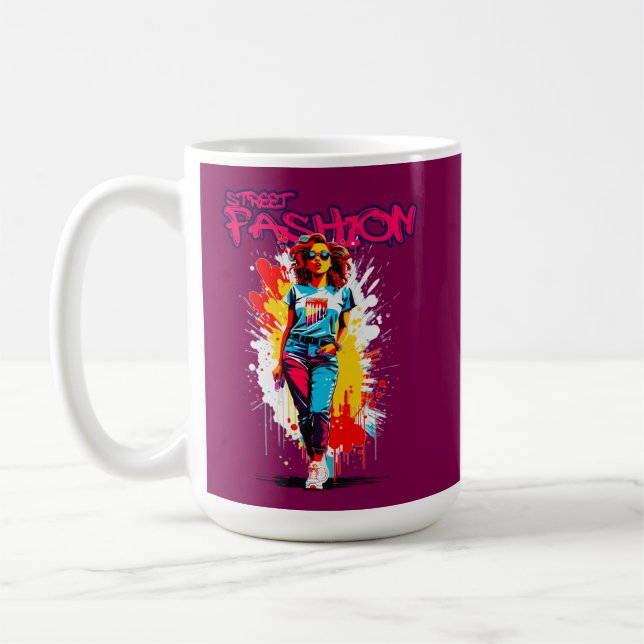 Estampa Moda - Street Fashion - Caneca Kaffeetasse (Links)