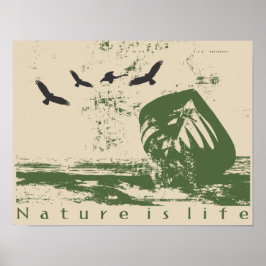 Estampa Natur ist Leben Poster