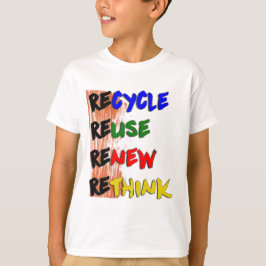Estampa Recicle reutilize renove repense T-Shirt