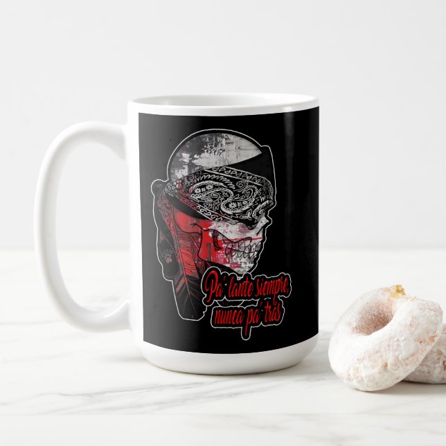 Estampas Hip Hop - Nunca Pa’trás - Caneca Kaffeetasse (Mit Donut)