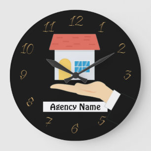 Estate Agency Large Clock Große Wanduhr