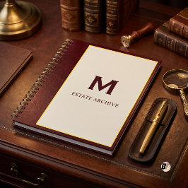 Estate Archive Classic Monogram Bordeaux Notizbuch