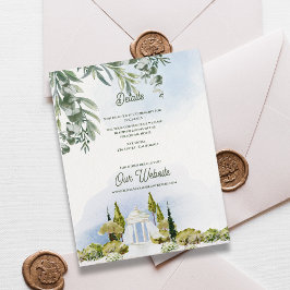 Estate Garden Pavilion Wedding Details Begleitkarte