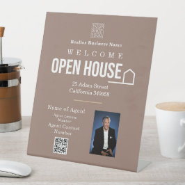 Estate Open House Logo Photo Light Brown Sockelschild