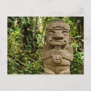 Estatua antigua que toca la flauta postkarte