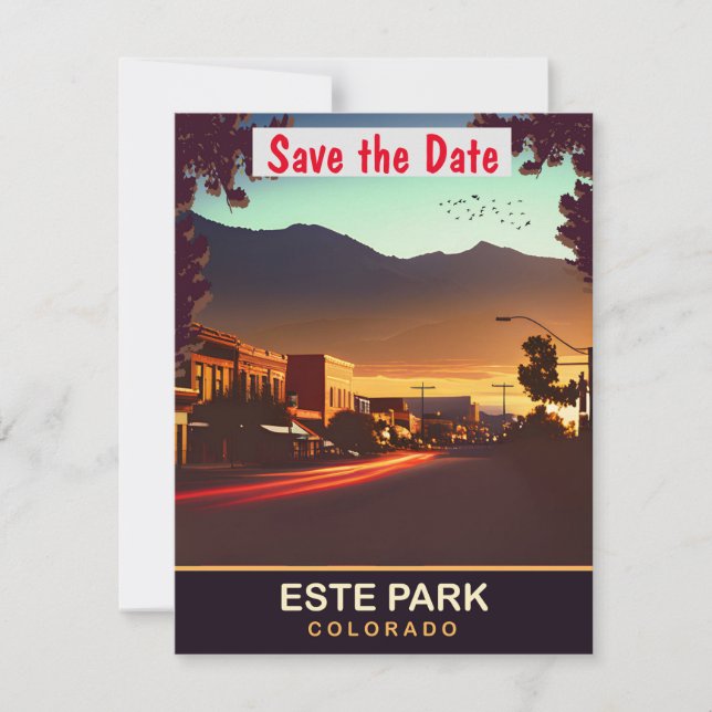 Este Park, Colorado, Travel Postcard, Save The Date (Vorderseite)
