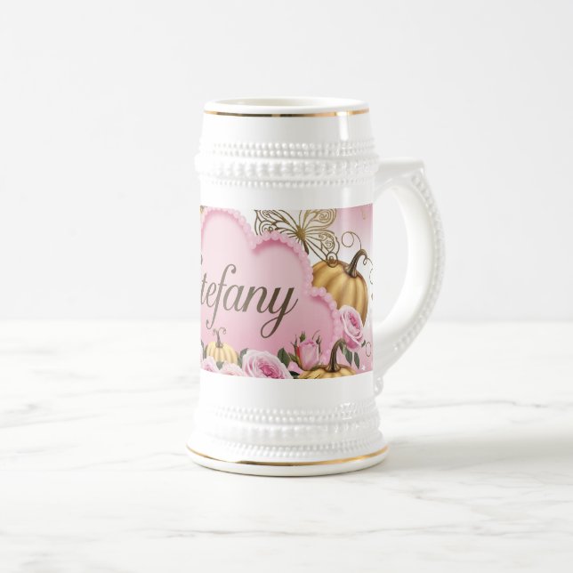 Estefany - Whimsical Pink Cloud Tasse (VorderseiteRechts)