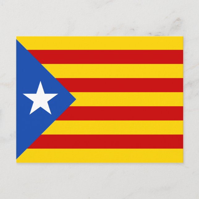 Estelada-Flagge Kataloniens Postkarte (Vorderseite)