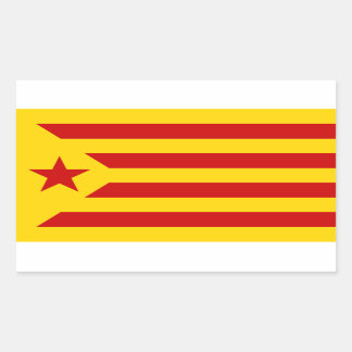 Estelada-Flaggensticker für Katalonien Rechteckiger Aufkleber