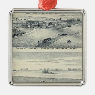 Estella-BLANCA-Weinberg, Kalifornien Silbernes Ornament