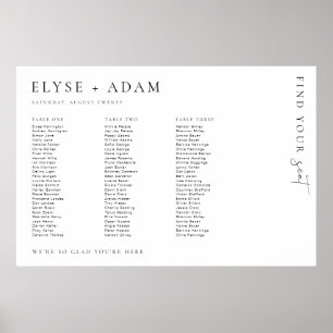 Estelle Minimal 3 Bankett-Tisch-Plakat Poster