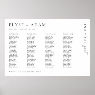 Estelle Minimal 4 Bankett-Tischplatine Poster