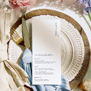 Estelle Minimalistisch Wedding Long Menu Menükarte