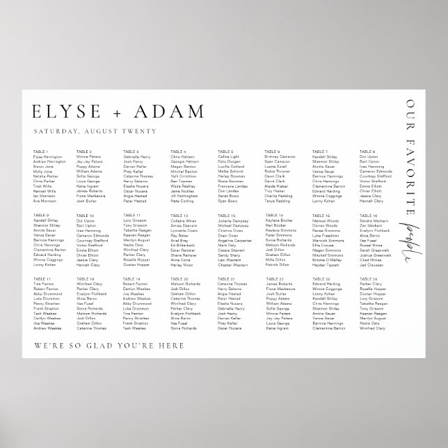 Estelle Modern Minimal 24 Tischplatinen Poster (Vorne)