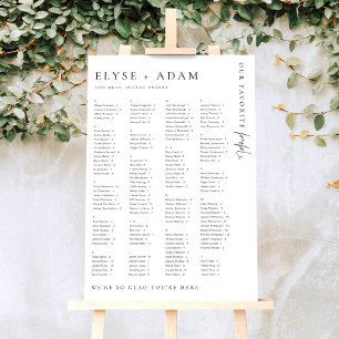Estelle Modern Minimal Alphabetisches Sitzplakat Poster