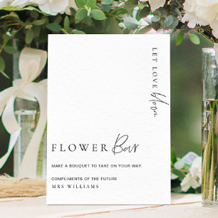 Estelle Modern Minimal Blumenbar-Schild Poster