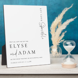 Estelle Modern Minimal Sparkler Absenden des Signa Fotoplatte