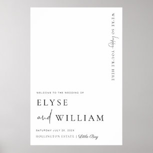 Estelle Modern Minimal Welcome Sign Poster