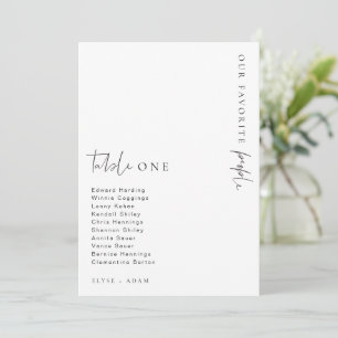 Estelle Modern Minimalistisch Wedding Tischnummer