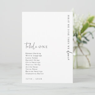 Estelle Moderne Minimalistische Hochzeit Tischnumm Einladung