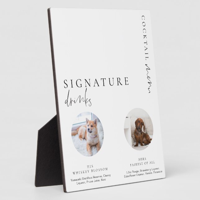 Estelle Modernes Minimales Foto Signature Drinks u Fotoplatte (Seite)