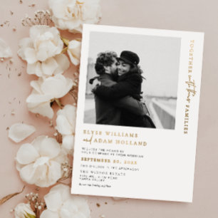 Estelle Photo Goldfolie Hochzeitseinladung Folieneinladung