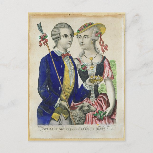 Estelle und Nemorin Postkarte (Vorderseite)