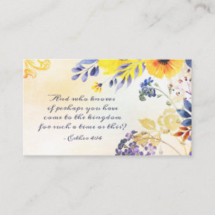 Ester 4:14 Kommen Sie zu einer solchen Zeit ins Kö Visitenkarte