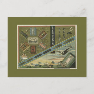 Esterbrooks Steel Pens Ad Postkarte