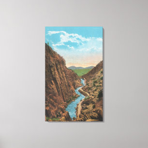 Estes Park, Co - Ansicht von großem Thompson Canon Leinwanddruck