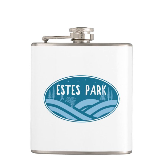 Estes Park Colorado Außenbereich Flachmann (Vorderseite)