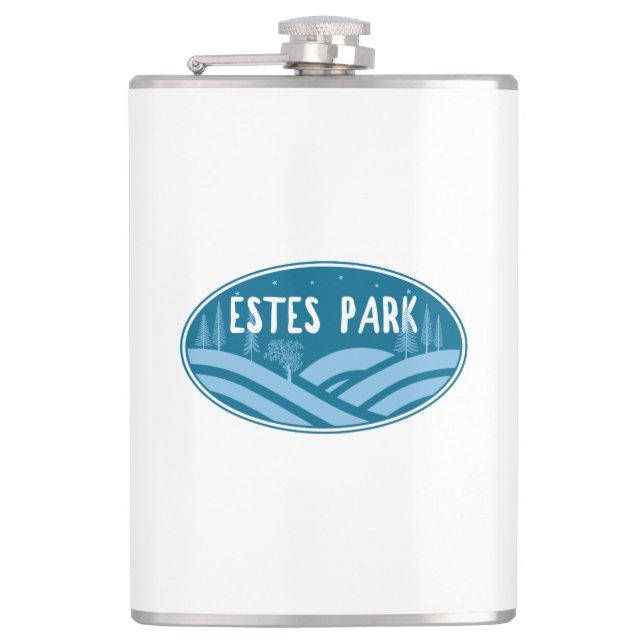 Estes Park Colorado Außenbereich Flachmann (Vorderseite)