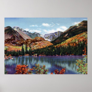 Estes Park Colorado Bärensee und Long's Peak Poster