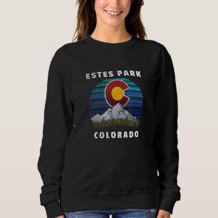 Estes Park Colorado Flag Berg Themenwelt Sweatshirt