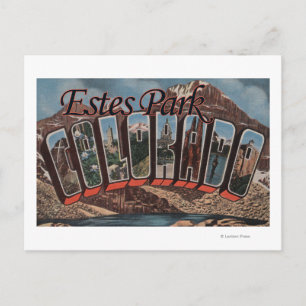 Estes Park, Colorado - Große Letter Scenes Postkarte