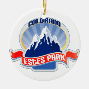 Estes Park Colorado Keramik Ornament