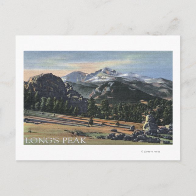Estes Park, Colorado - Longs Peak View Postkarte (Vorderseite)