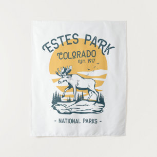 Estes Park Colorado Nationalpark Elch Sonnenunterg Wandteppich