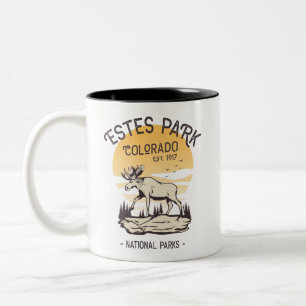 Estes Park Colorado Nationalpark Elch Sonnenunterg Zweifarbige Tasse