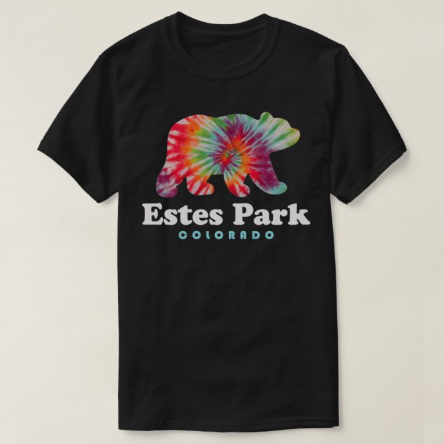 Estes Park Colorado Rocky Mountains Gefärbte Krawa T-Shirt (Design vorne)