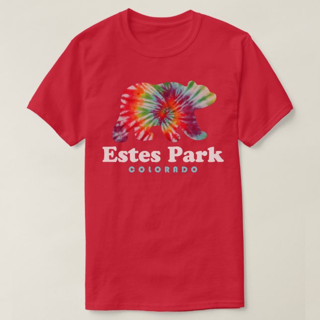Estes Park Colorado Rocky Mountains Gefärbte Krawa T-Shirt (Design vorne)