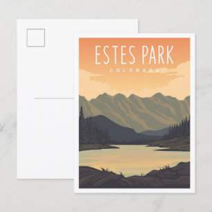 Estes Park Colorado USA Reise Illustration Postkarte