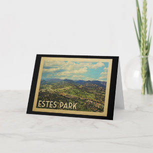 Estes Park Colorado Vintage Travel Karte