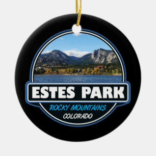 Estes Park Colorado Wandern neben dem Wasser Keramik Ornament