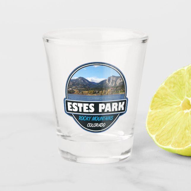 Estes Park Colorado Wandern neben dem Wasser Schnapsglas (Vorderseite)