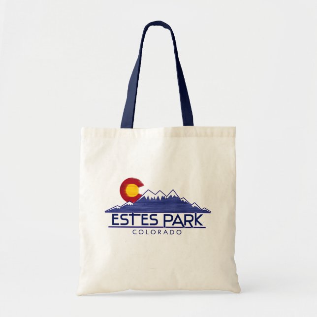 Estes Park Colorado wood mountains tote bag Tragetasche (Vorne)