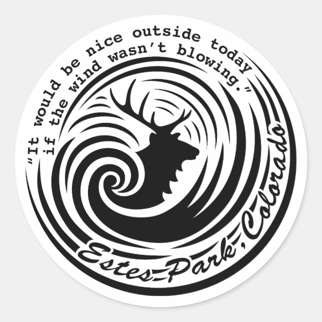 Estes Wind white sticker (Vorderseite)